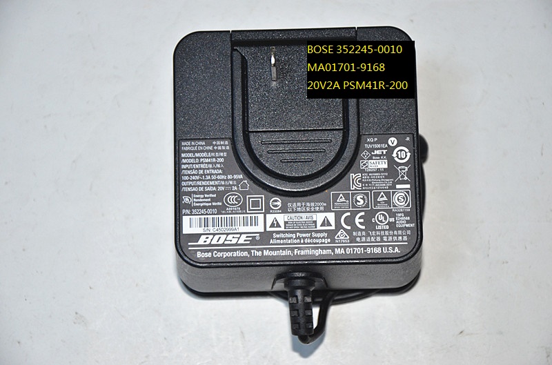 New BOSE PSM41R-200 352245-0010 MA01701-9168 20V 2A AC/DC POWER SUPPLY ADAPTER - Click Image to Close